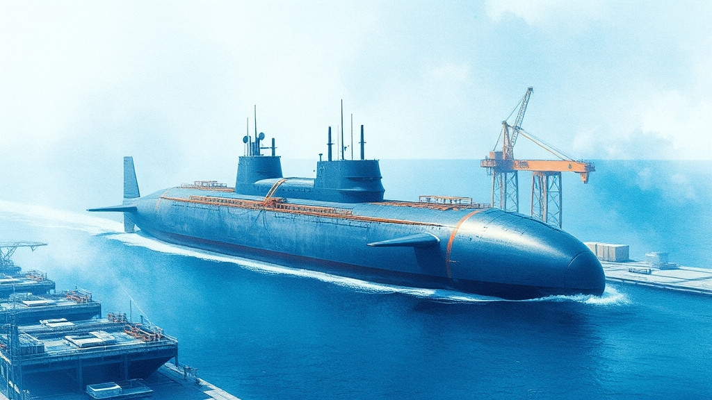 핵잠수함 건조, 경제적 효과는? (watercolor 스타일)