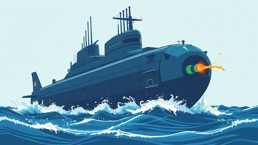 핵잠수함 개발, 필수 조건과 과제는? (illustration 스타일)