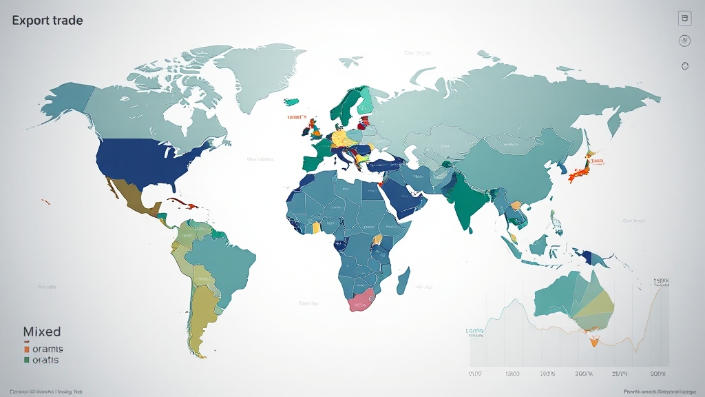 국가별 수출, 희비교차 (realistic 스타일)