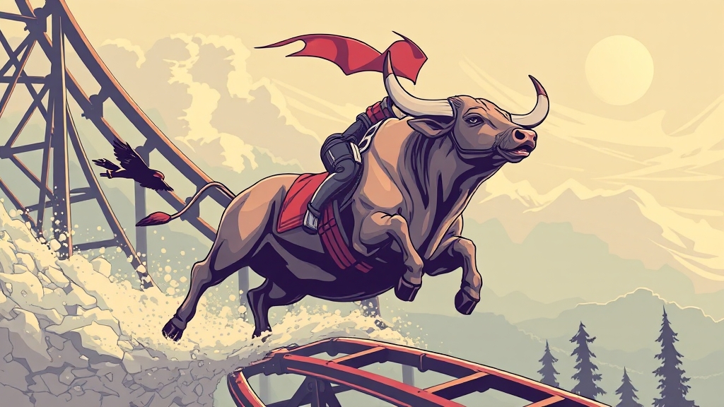 레버리지 ETF 투자 전략 (illustration 스타일)