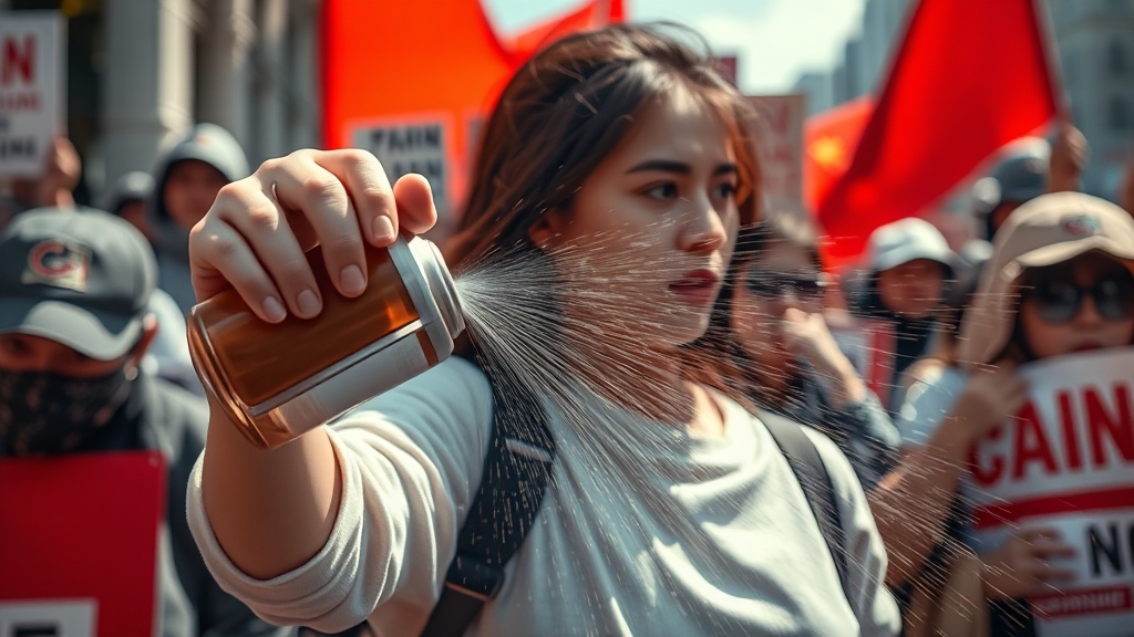 커피 투척 사건, 그 의미는? (realistic 스타일)