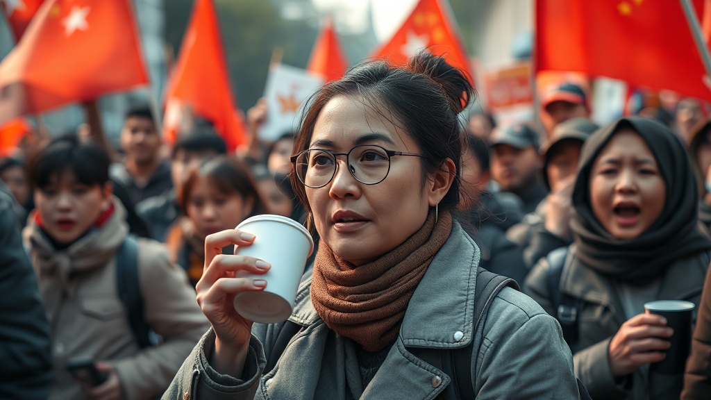 온라인 여론은? (realistic 스타일)