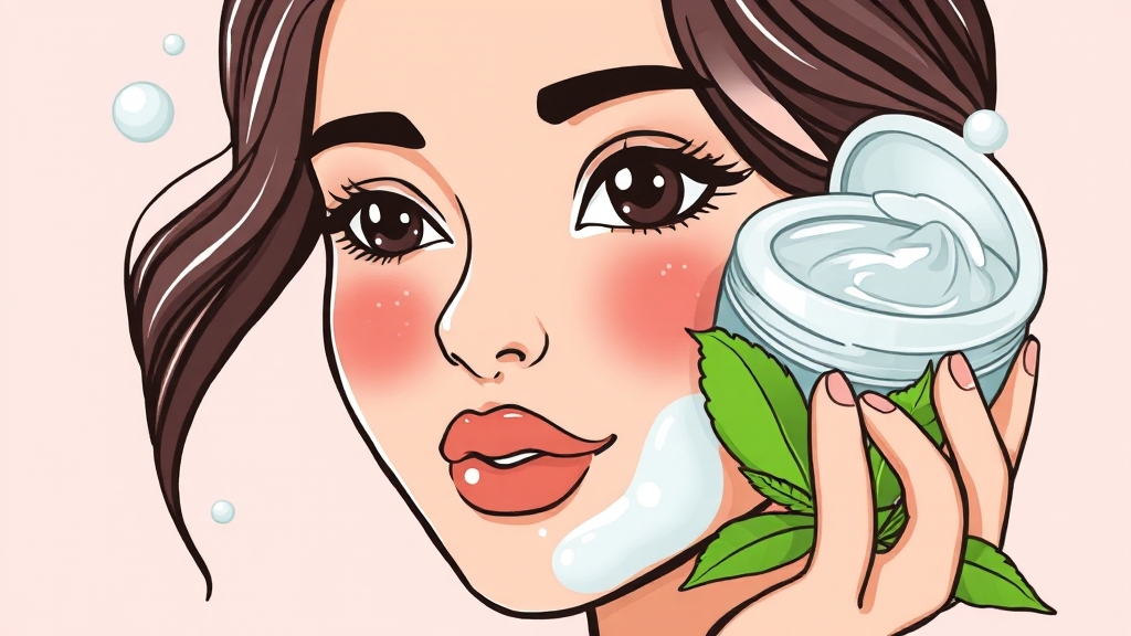 지성 피부를 위한 크림 추천 (cartoon 스타일)