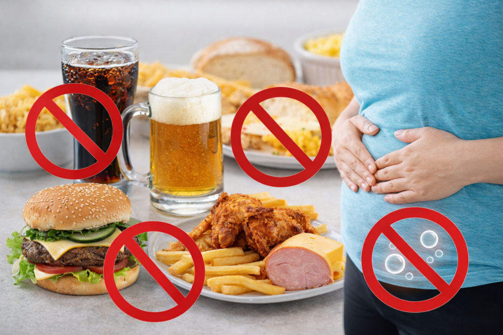 배 가스 원인부터 해결까지: 운동, 마사지, 식습관 총정리 6 가스 유발 음식과 음료 제한