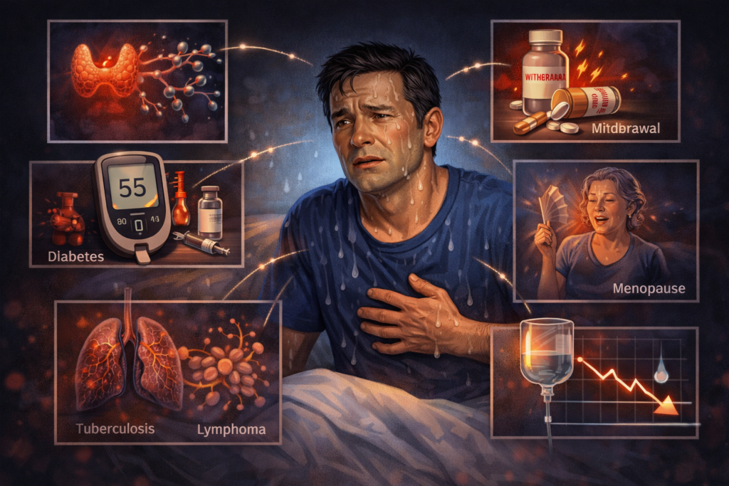 야간 발한 원인들