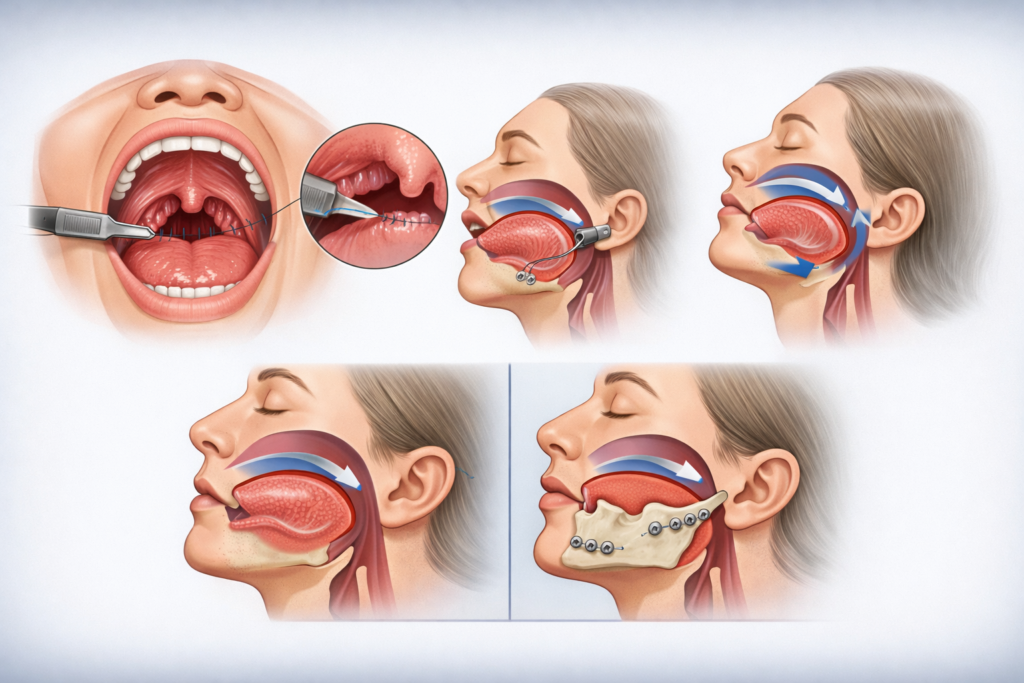 코골이 수술 치료 설명도