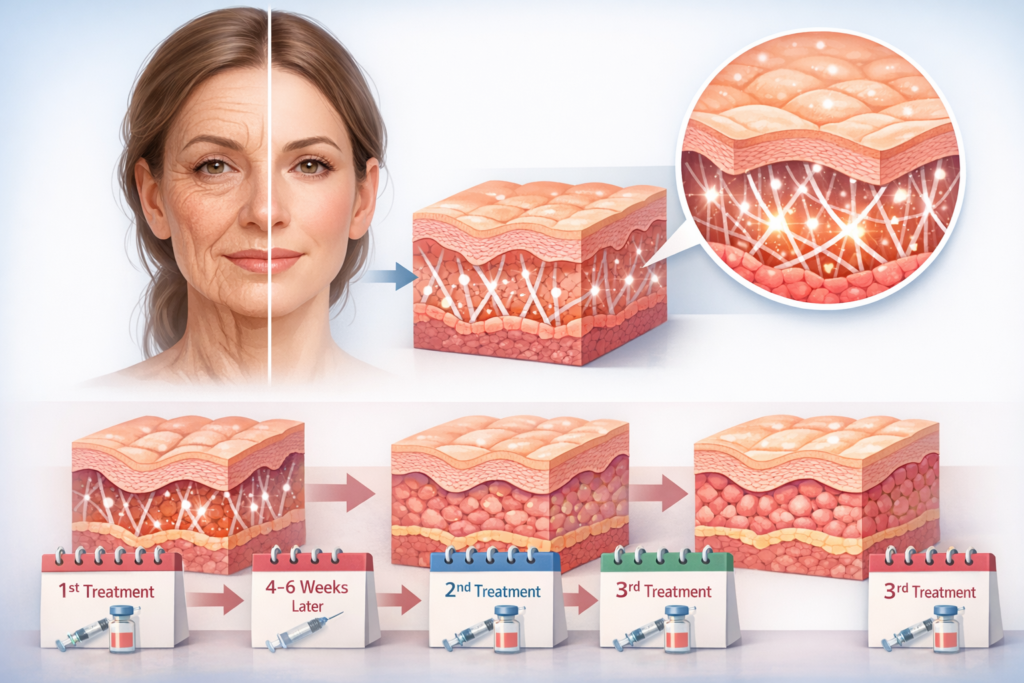 피부 재생 과정 인포그래픽