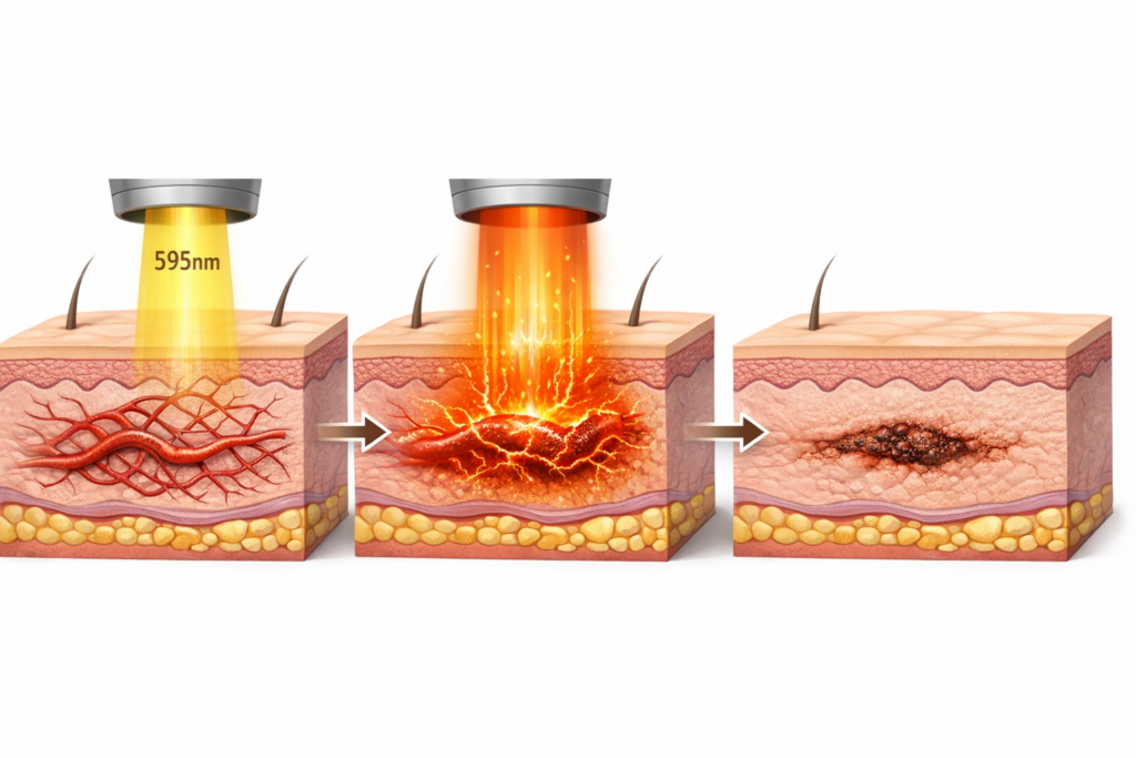 브이빔 레이저 완벽 분석: 효과, 비용, 후기, 병원 선택까지 3 혈관 레이저 치료 과정 설명