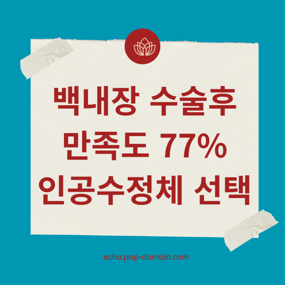 백내장 수술후 만족도 77 인공수정체 선택