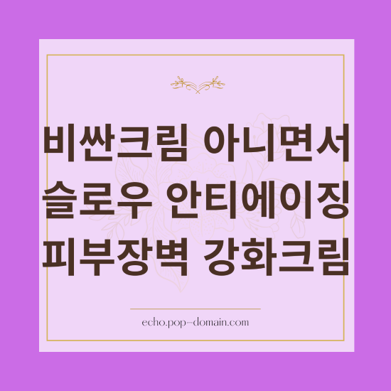비싼크림 아니고 슬로우안티에이징 피부장벽 강화크림